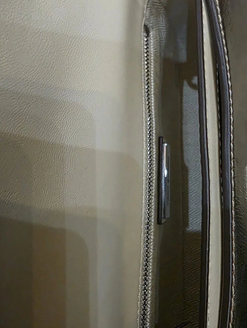 Tory Burch Britten Metallic Silver Leather Crossbody